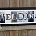 Personalized Family Name Sign w/Alphabet Photography, 8"x24" Black