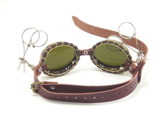 Steampunk Brass Goggles Sunglasses Larp Victorian Cosplay Mad