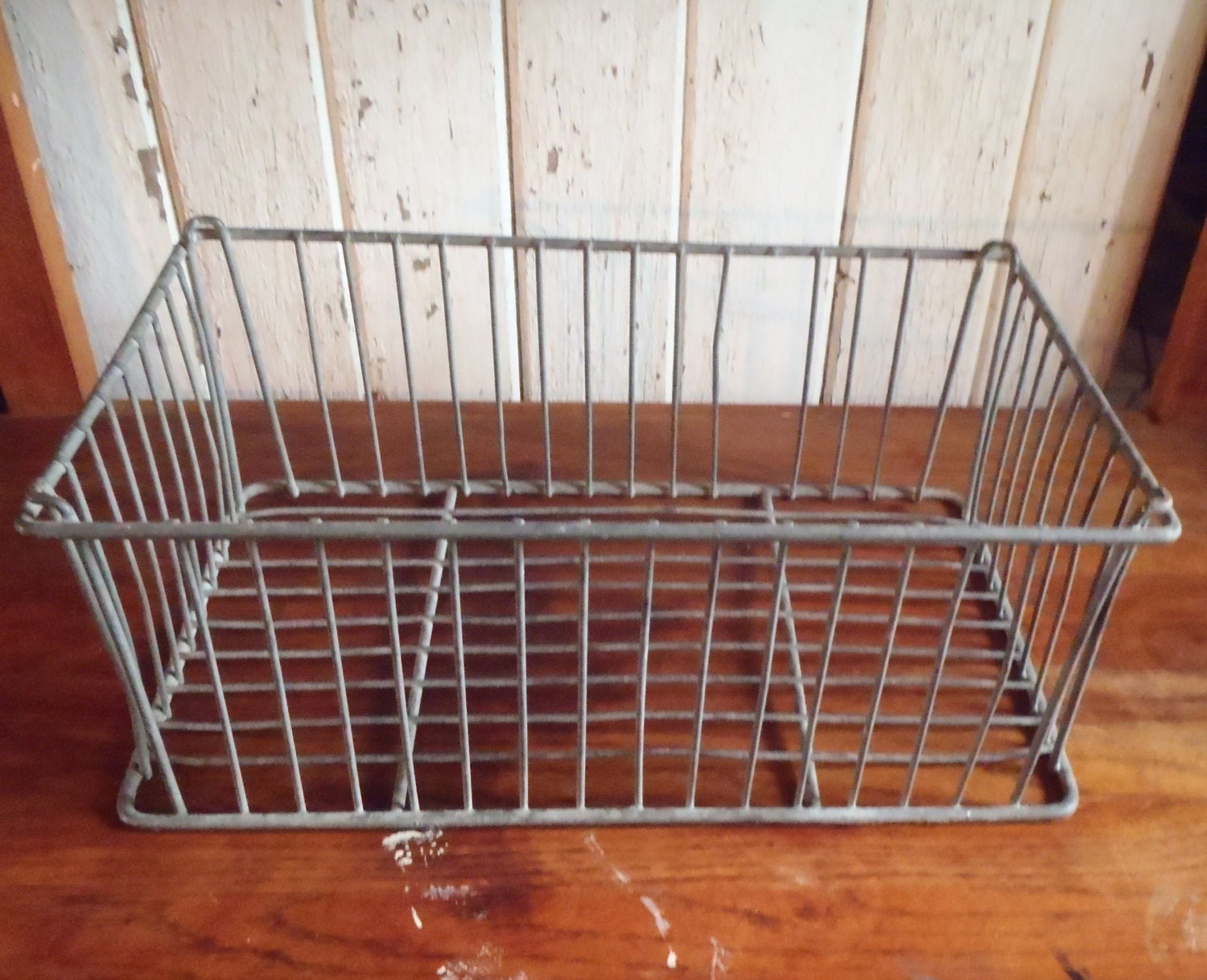 Vintage Galvanized Wire Crate Haute Juice