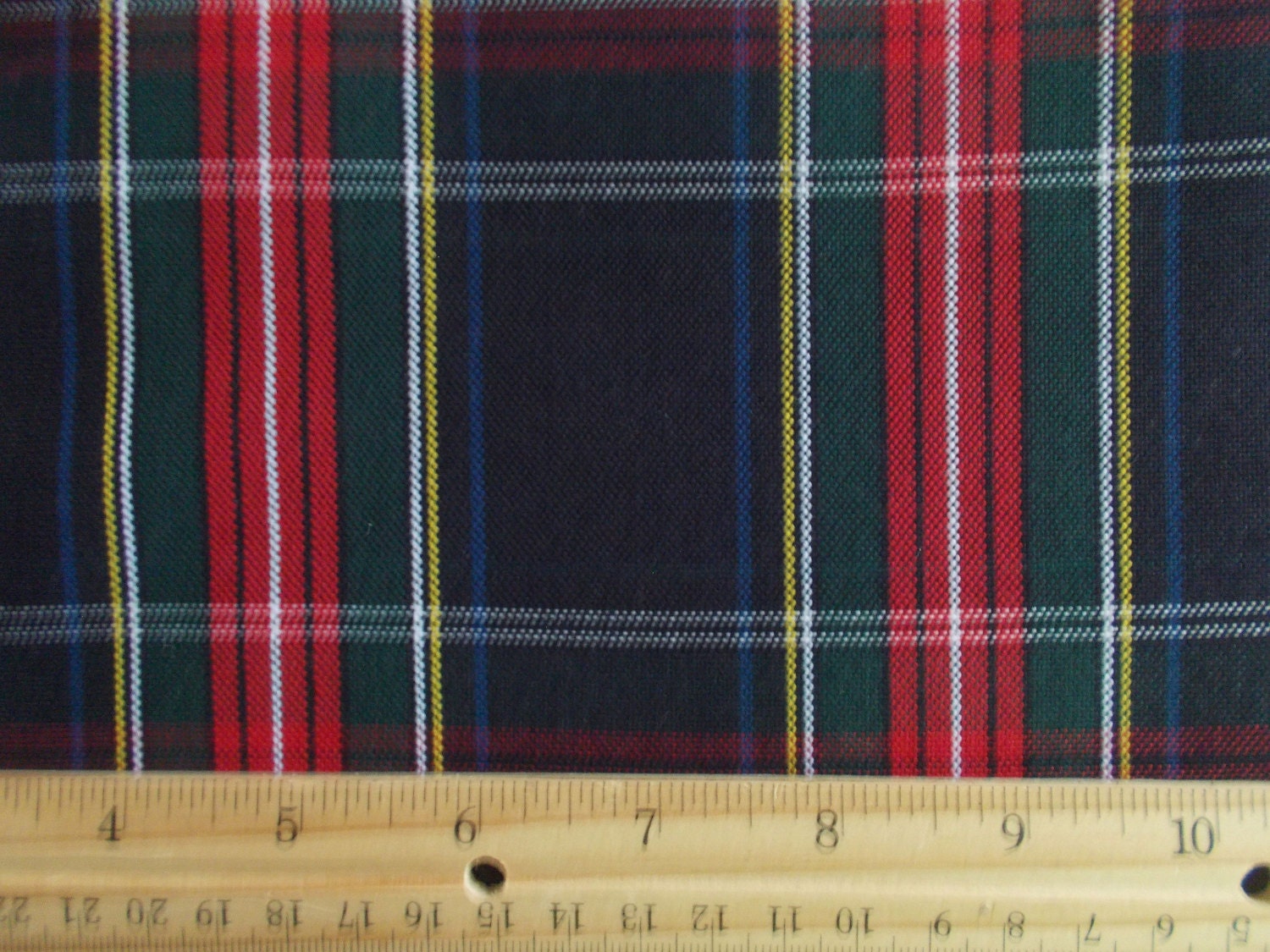 60 Inch Wide Black Stewart Tartan Plaid Fabric By Libbysfabric 6685