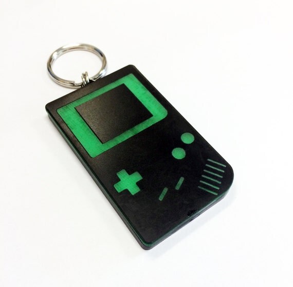 Items similar to LaserEtched Gameboy Keychain on Etsy