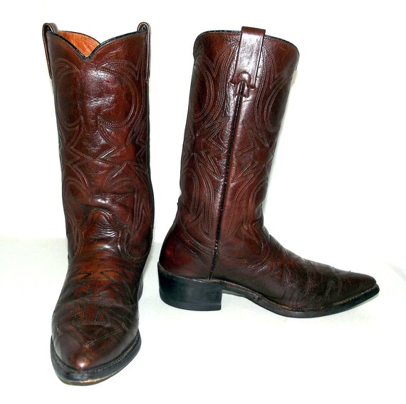 Texas Imperial Brown Cowboy Boots mens size 8 D / womens