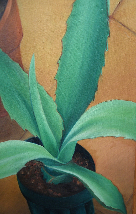 THREE PLANTS Acrylic Painting on Canvas by talkingbirdie
