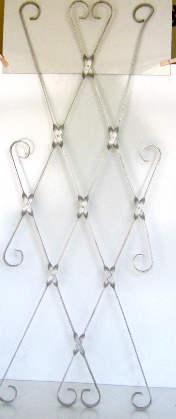 Vintage Aluminum Screen Door Guard Grille Decorative