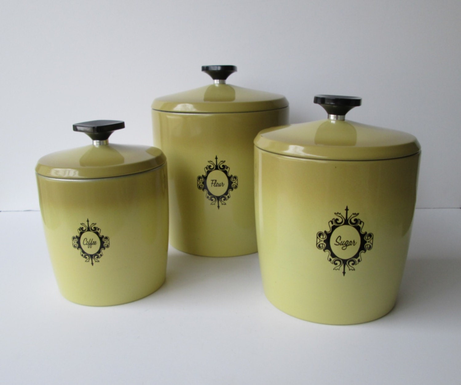 Retro Gold Aluminum Canister Set