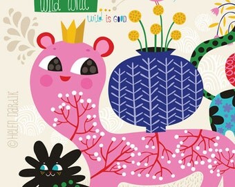 Wild Tonic - limited edition giclee print of an original illustration (8 x 10 in)