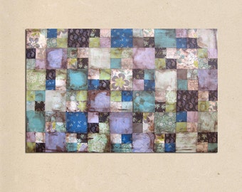 rustic earth patterns - large textured acrylic art PAINTING on canvas - contemporary earthy art - kids nursery cottage