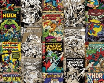 Fabric by the Yard - Licensed Marvel -Marvel Comics Comic Lineup