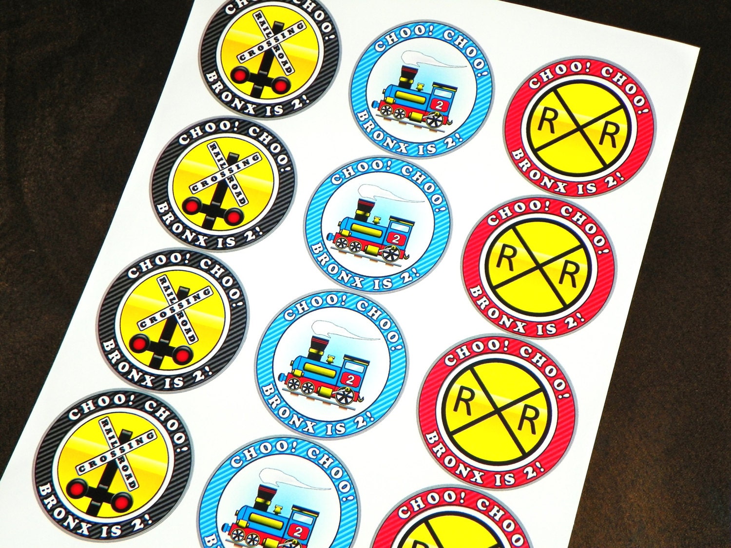Custom Train Stickers Railroad Crossing Sign Stickers. Choo
