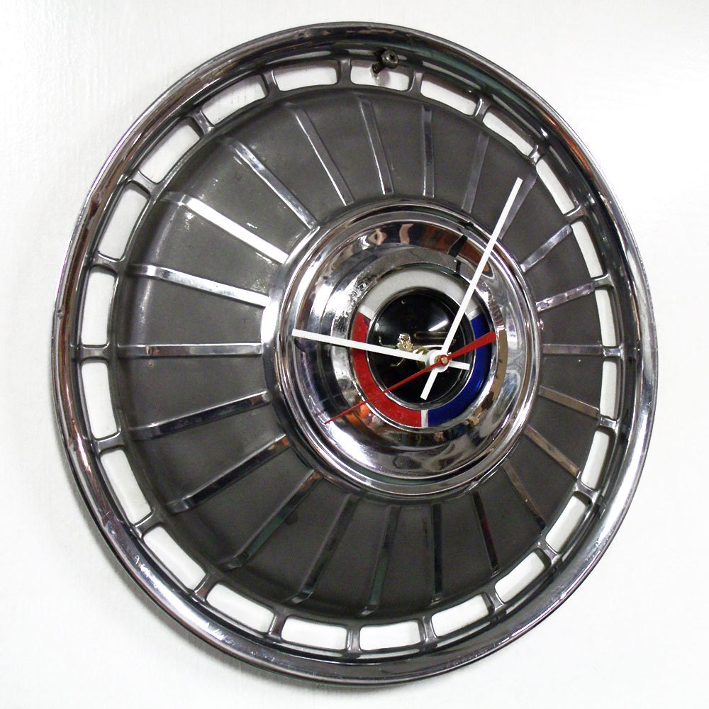 1962 Ford Galaxie Hubcap Clock Classic Car Decor Ford Wall
