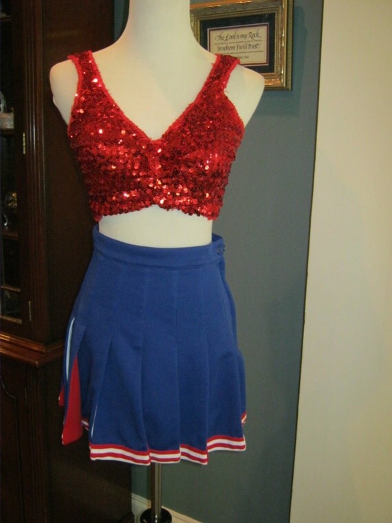 Items similar to Cheerleader Costume with Genuine Fly Away Skirt and