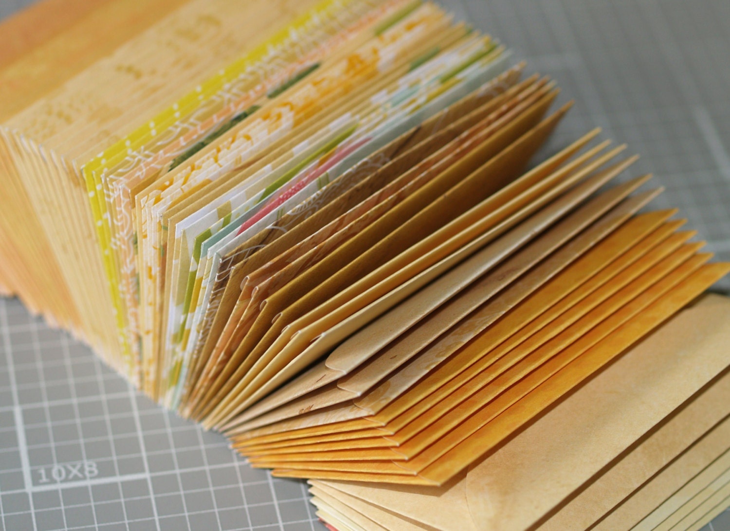 Mellow Yellow 20 Mini Envelopes . Business Card Size