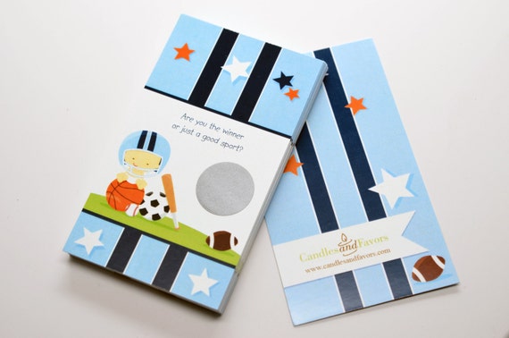 Sports Baby Asian - Baby Shower Scratch Off Game Pack of 20 Cards Il_570xn