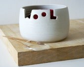 Made to order - The 'wool' yarn bowl, hand thrown custom pottery yarn bowl