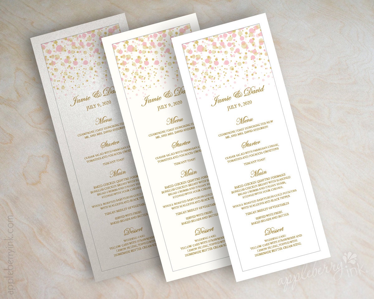 long or short menu for wedding long or short menu for wedding