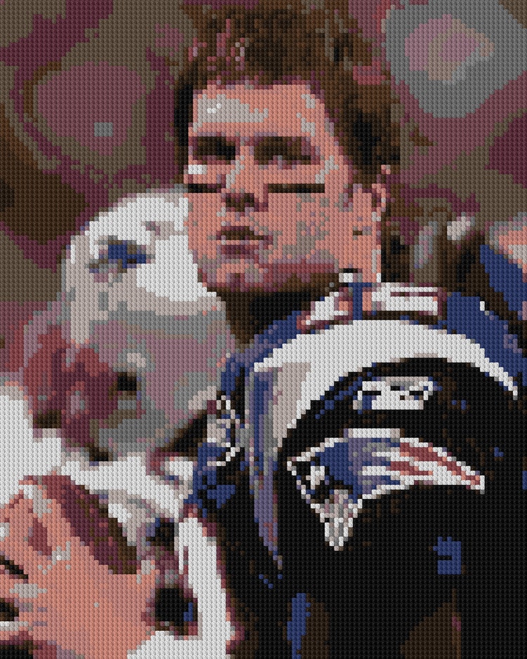 Tom Brady portrait counted Cross Stitch Pattern New by ...