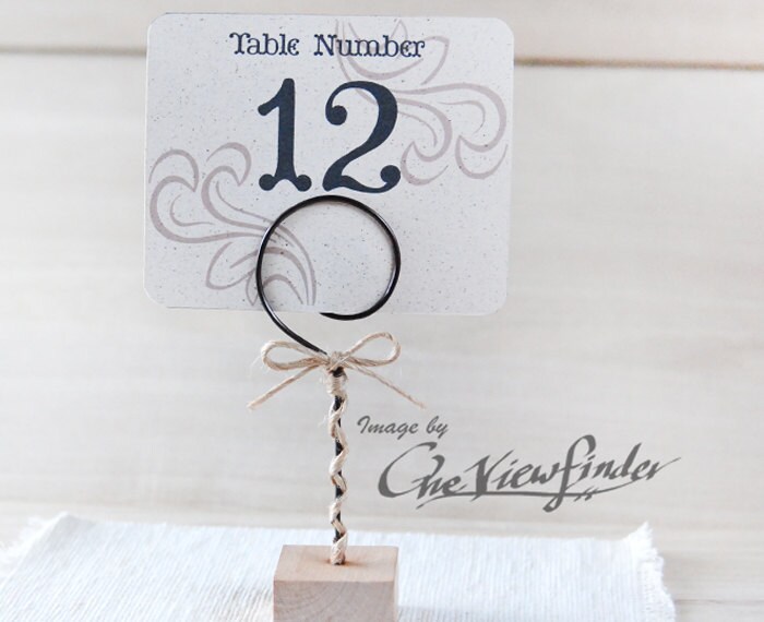 Rustic Wedding table number holders set of 10