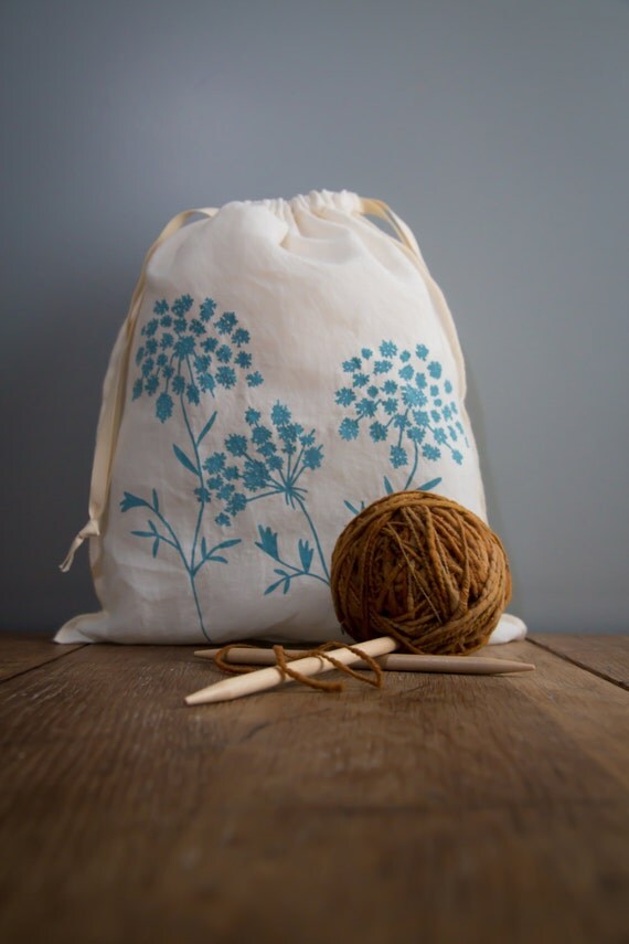 Organic Linen Drawstring Bag, Cloth Gift Bag , Bread Bag , Produce Bag ...