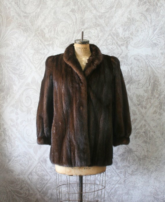 Vintage Mink Fur Coat Christian Dior Ranch by SassySisterVintage