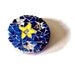 FREE SHIPPING Within US - Mosaic Stained Glass Small Wall Mosaic Art Night Sky with Stars Blue Yellow Silver Nursery Childs Room Spa Decor