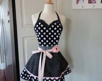 Oh So Cute Apron- Sadie Style - Splash of Pink - 4Retro Sisters