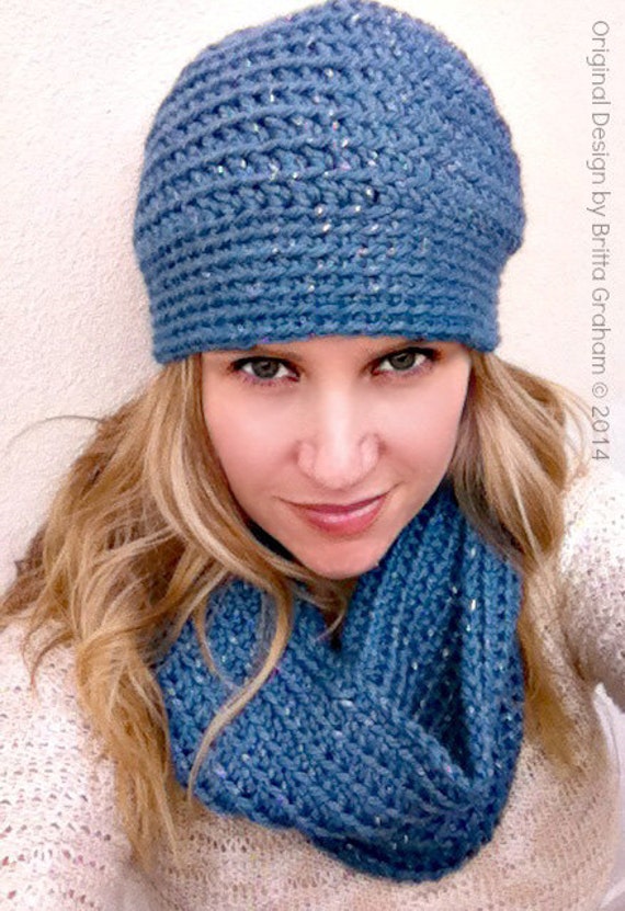 Crochet Cowl and Hat Pattern for Women using Chunky Yarn