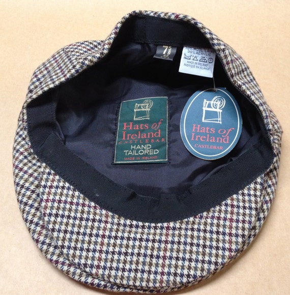 Hats of Ireland Castlebar Unisex Newsboy Cap 7 5/8 Houndstooth