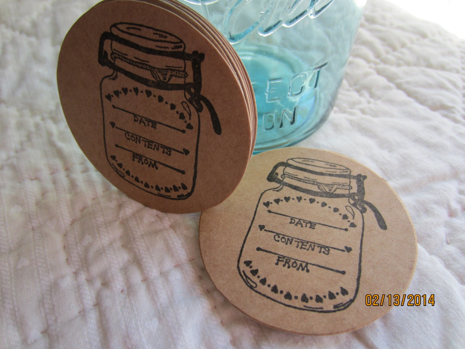 Canning Jar StickersMason Jar Labels Circle Kraft Colored