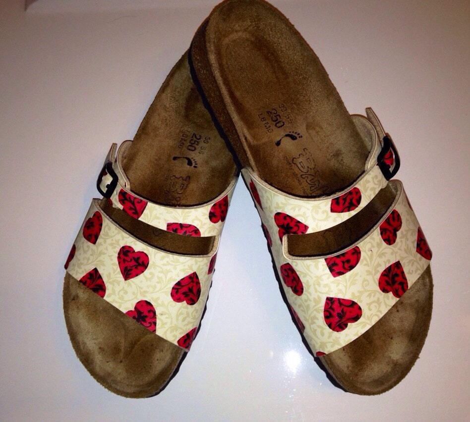 Birkenstock Birkies Heart Sandals Size 39 Ladies 8 by VintyThreads