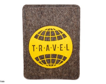 Passport cover made of wool felt - travel