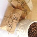 RESERVED // Hawaiian Coffee Wedding Favors Set of 110. Custom Stamp.