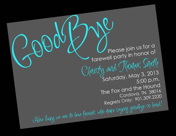 Going Away Party Invitation Template Free 4