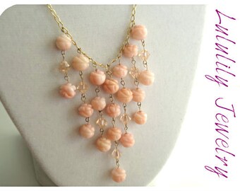 Multi Stone Pendant Necklace. Handmade Gemstone by LuluLilyJewelry