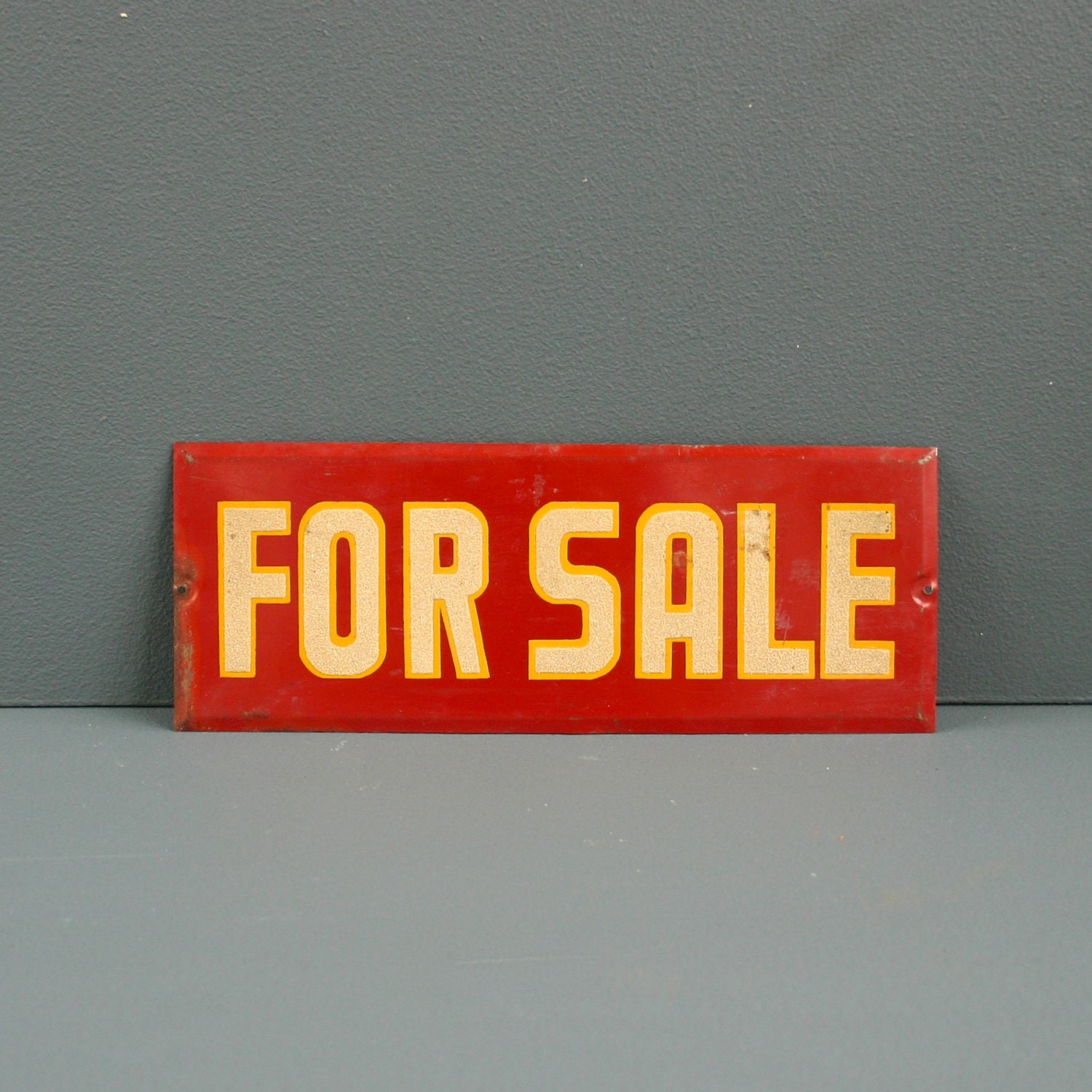 Vintage For Sale Sign Retro Red Metal sign by FanshaweBlaine