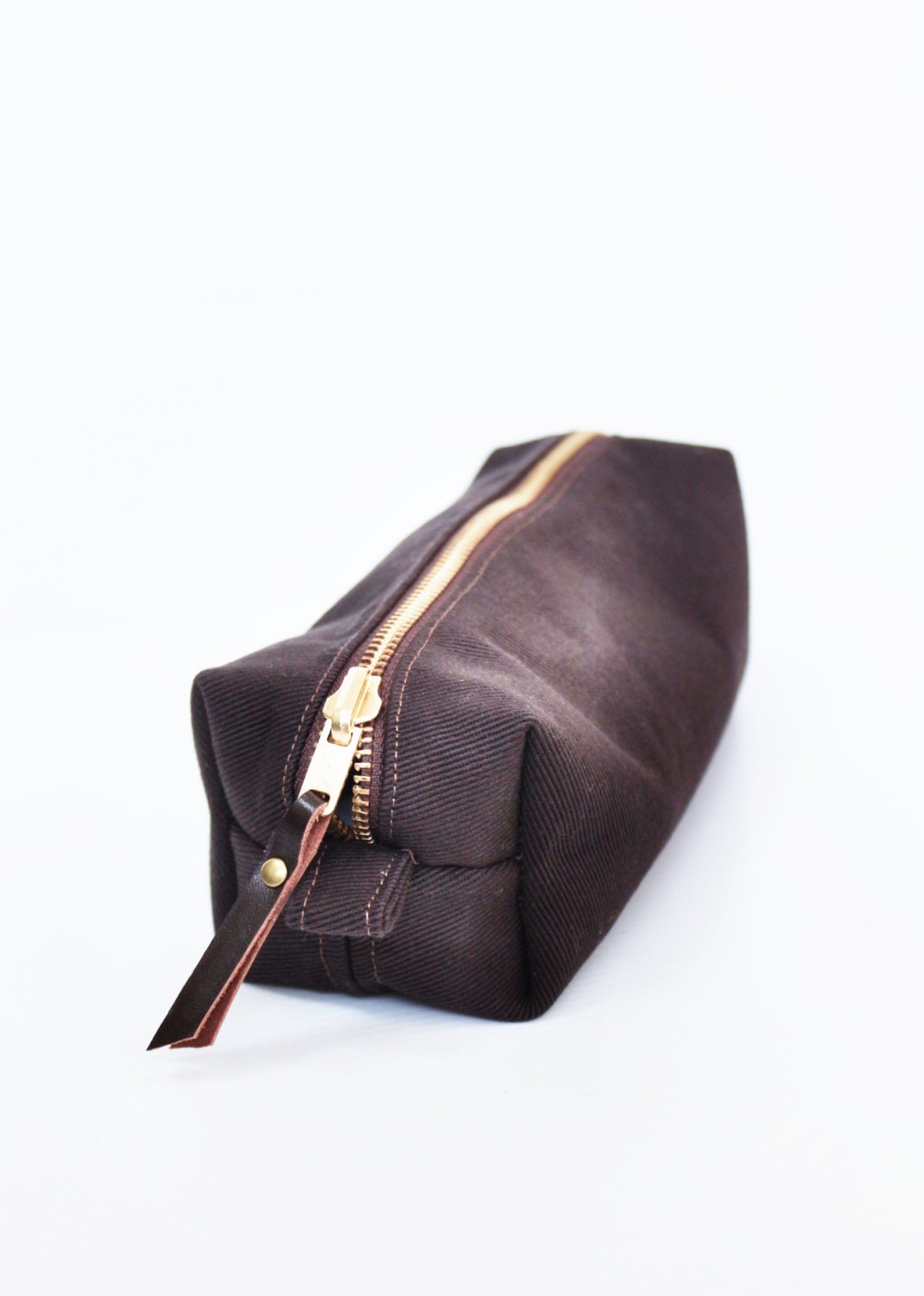 mens brown toiletry bag