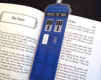Blue Tardis Doctor Who Laminated Bookmark