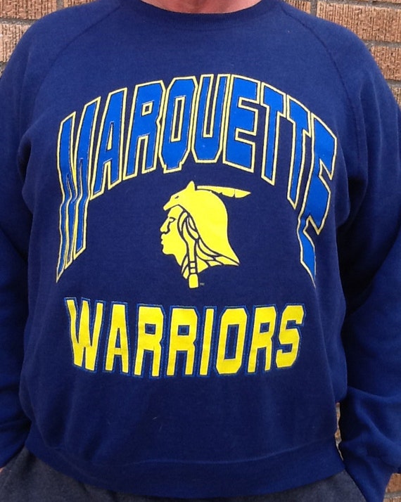 Marquette Warriors Vintage 80s Sweatshirt Milwaukee Retro Logo