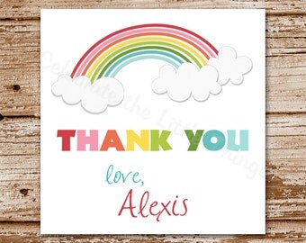 Popular items for rainbow favor tag on Etsy