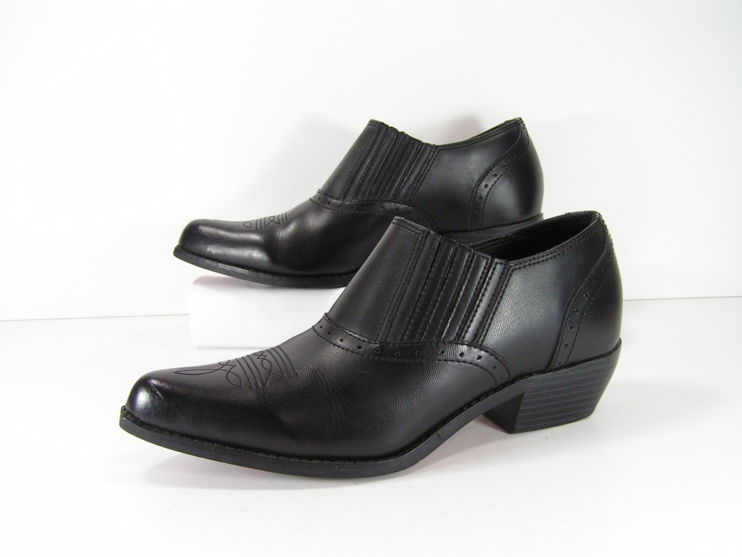 western mules cowboy boots womens 8.5 M black western shoes