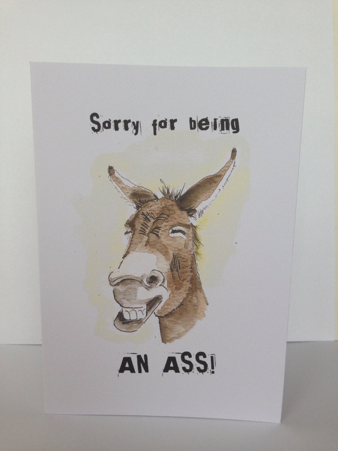 Sorry Sorry For Being An Ass Sorry Card Apology Card Funny 