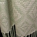 Soft Lightweight Scarf, Green Handwoven Bamboo Scarf, Diamond Pattern