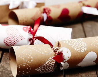 Recycled Heart Christmas Crackers