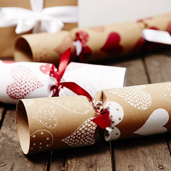Recycled Heart Christmas Crackers
