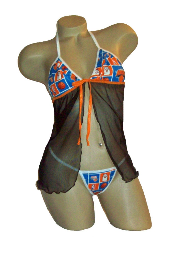 NBA New York Knicks SEXY Lingerie Babydoll Teddy Set with