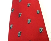 Vintage Santa Tie Christmas Tie Red Tie Holiday Tie Novelty Tie Brittany Tie Robert Talbot Vintage Santa Tie Christmas Tie Red Tie Holiday Tie Novelty Tie Brittany Tie Robert Talbot