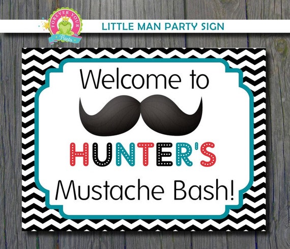 Little Man Party Sign Il_570xn