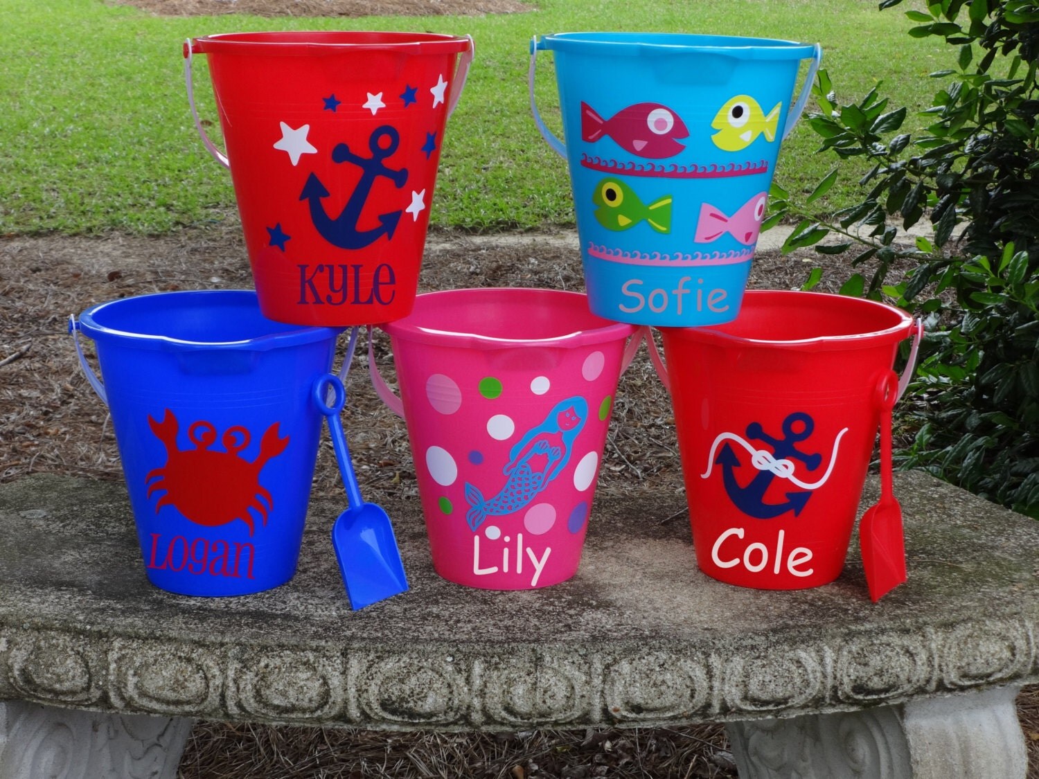 Personalized Beach Bucket Sand Pail Toddler sand bucket