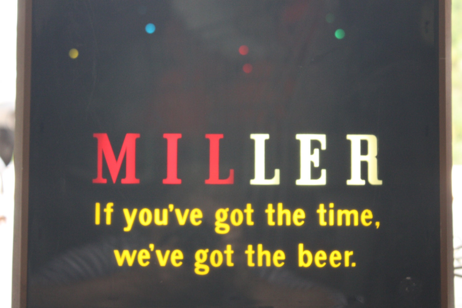 Vintage Miller Beer Sign Light Up Bouncing Ball Motion Miller