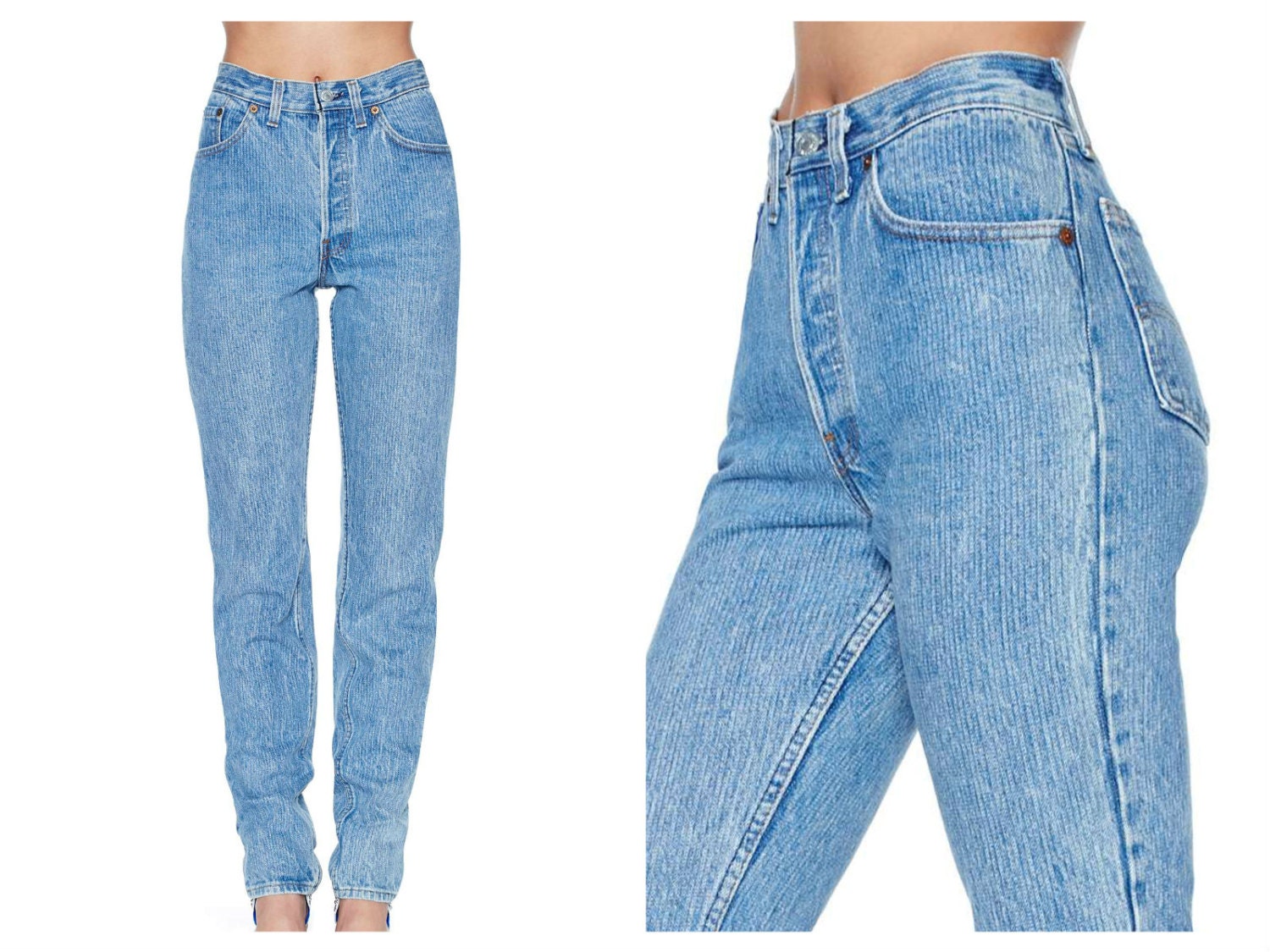 high waisted jeans 80s fashion