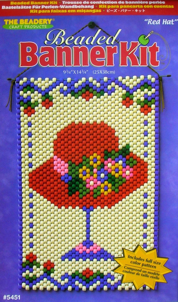 5451 Red Hat Beaded Banner Kit by The by BellybuttonsBargains